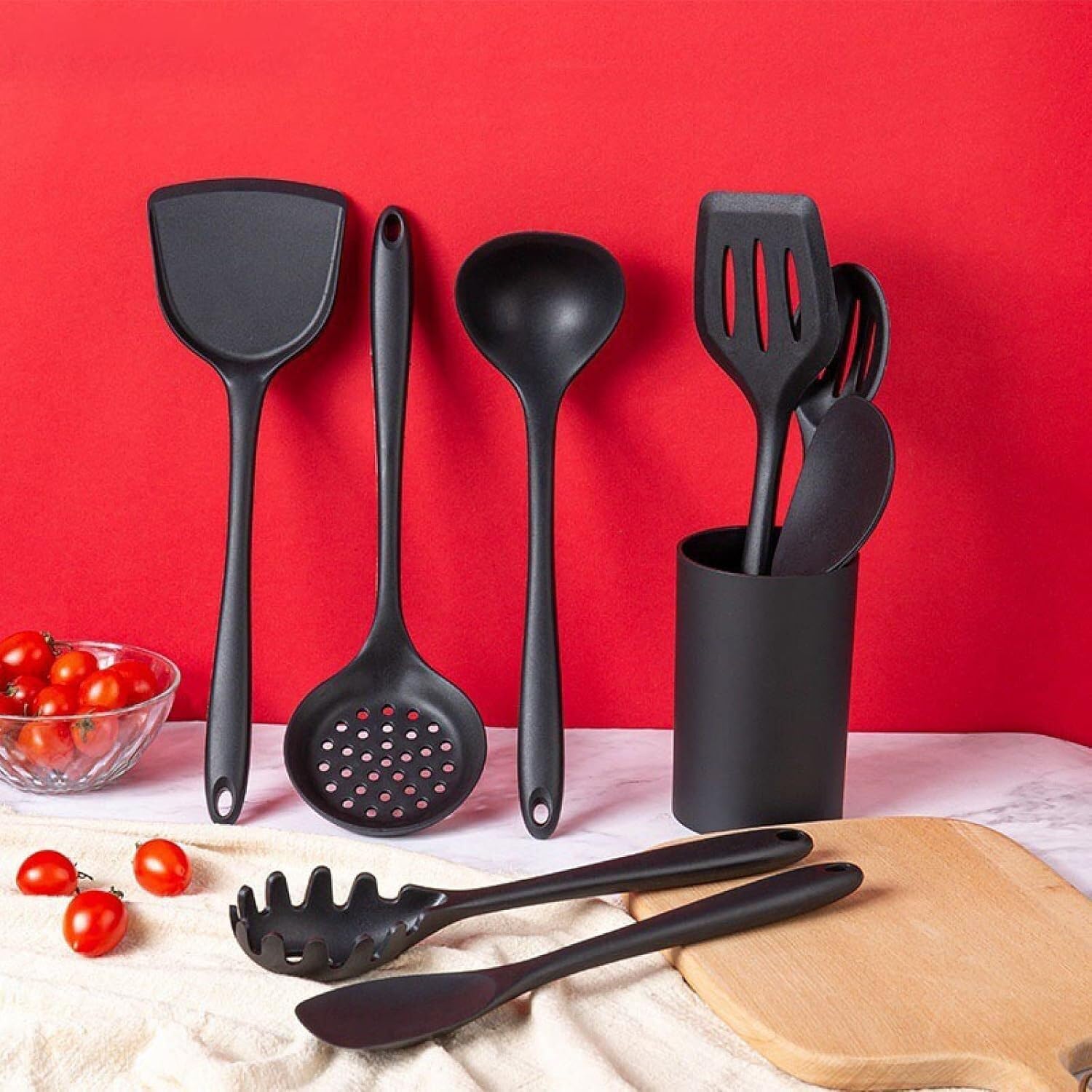 Set di Utensili da Cucina, Utensili da Cucina Set Utensili da Cucina Utensili da Cucina in Silicone Strumento Antiaderente