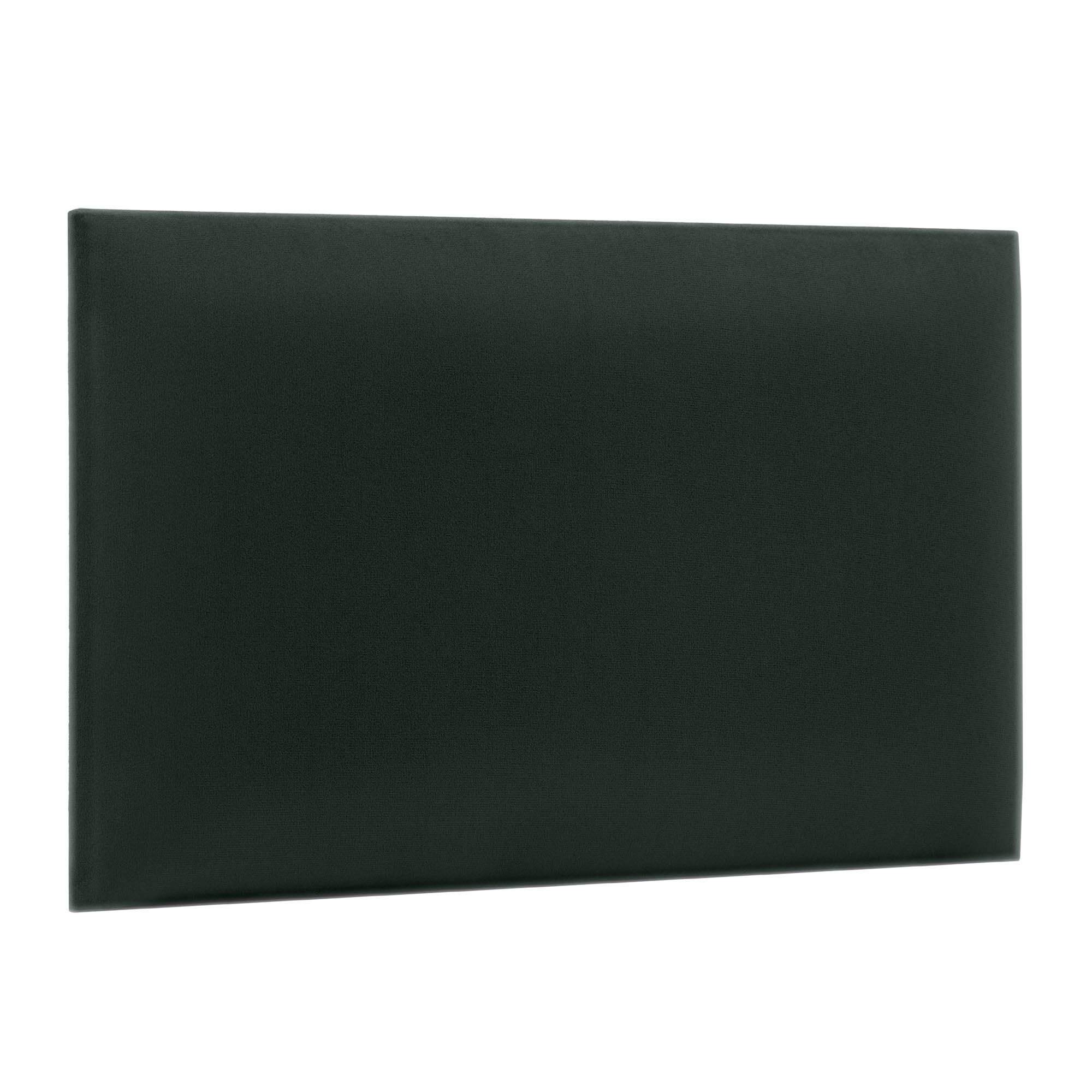 murando - Wall cushion as a headboard for a bed Rectangle Velvet 30x40 cm - Padded wall panel wall decoration for bedroom living room children's room - bottle green