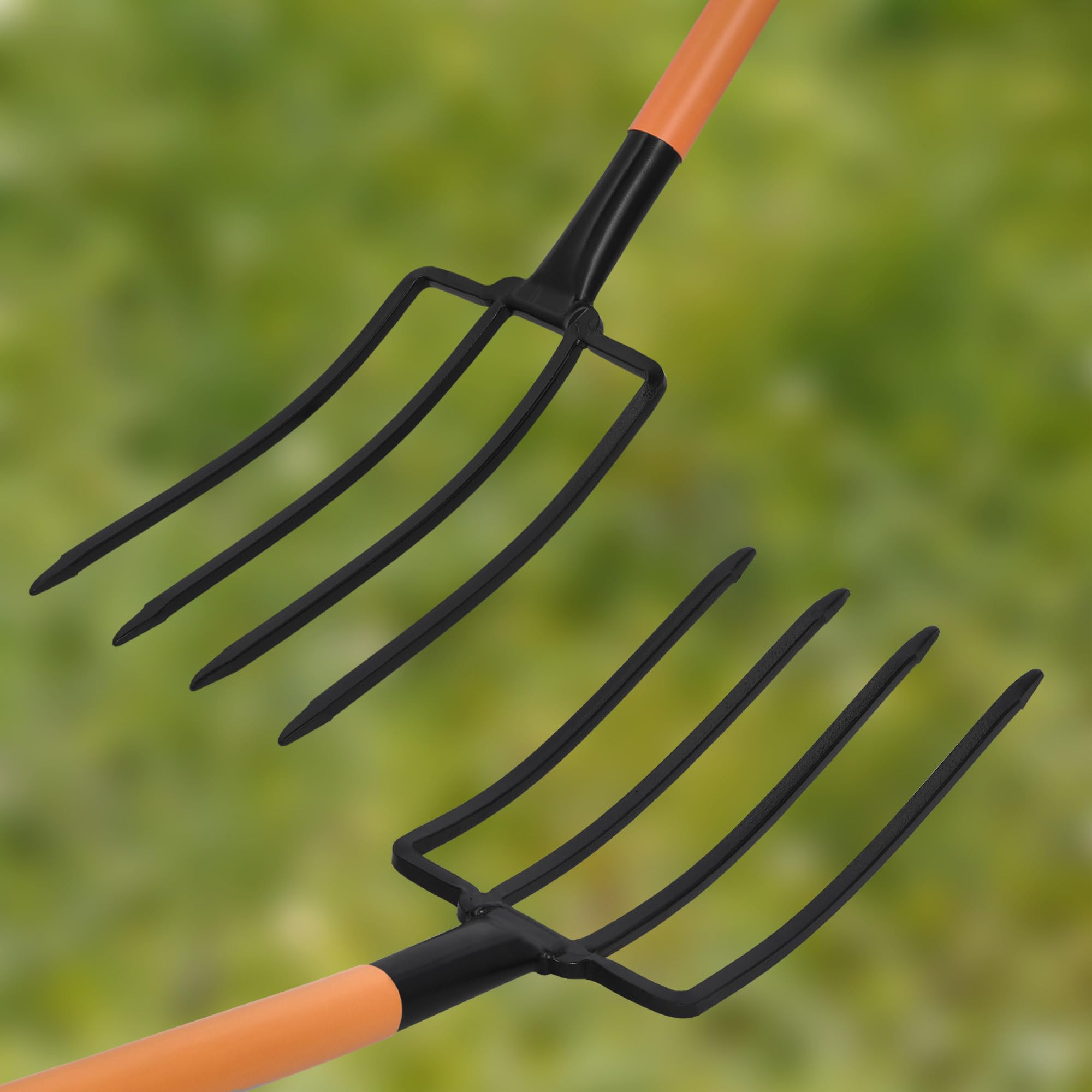 KOTARBAU® Spatengabel mit 4 Zinken Forke mit Stahlstiel 130 cm Heugabel mit D-Griff Mistforke Grabegabel Mistgabel Gartengabel Gartenforke Gartenpflege Gartengeräte Gartenwerkzeug