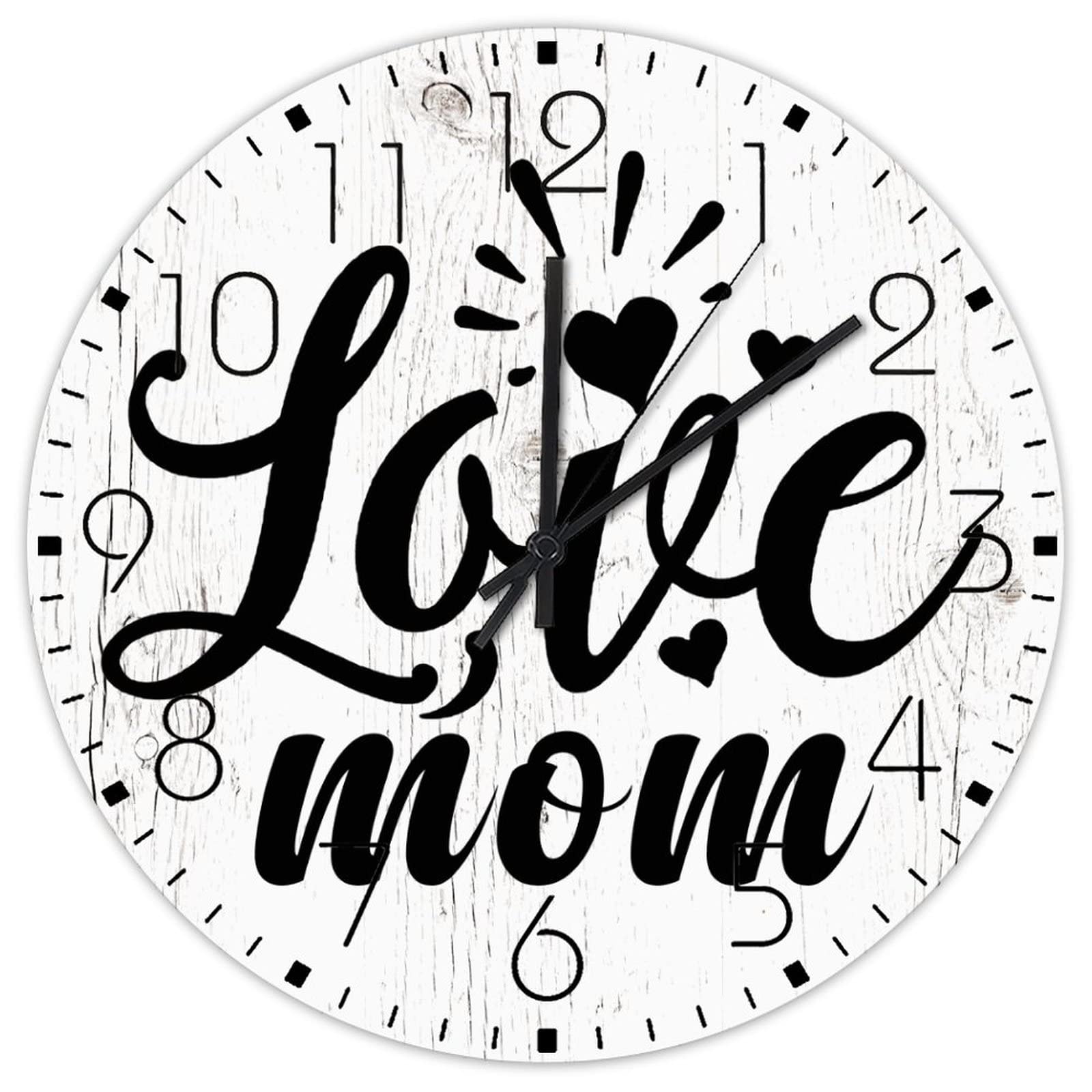 Horloge murale ronde en bois vintage 30cm pour deco chambre