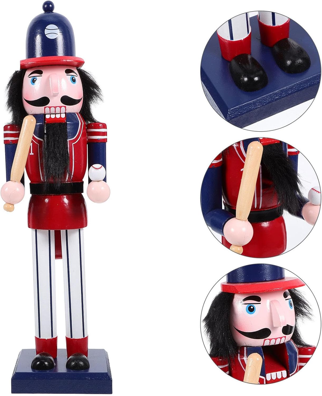 MAGICLULU Nutcracker Puppet Figure Charming Wooden Nutcracker Ornament for Christmas Decor Festive Decoration to Elevate Holiday Atmosphere and Bring Joy to Your Home