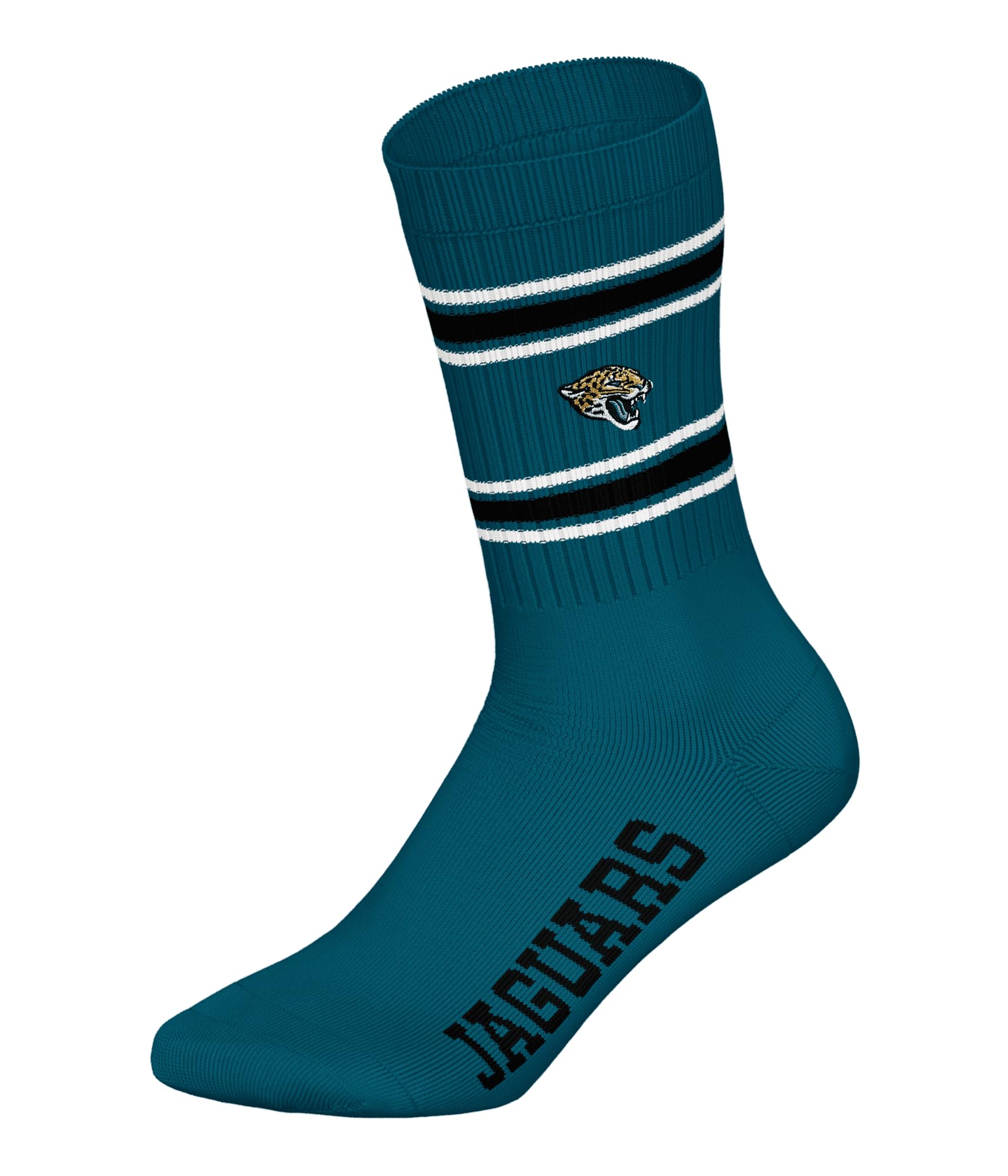JACKSONVILLE JAGUARS 3pk Crew Socks - TEL/WHT/BLK - 43/46