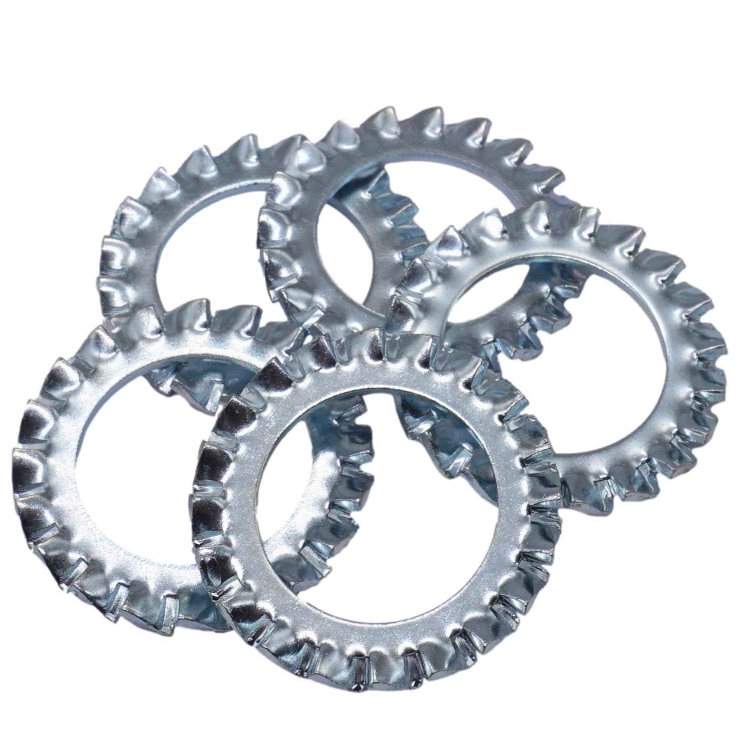 SKIR'CO (5 pieces) Galvanized Serrated Security Washers M30, External Lock Washers, Washers DIN 6798A