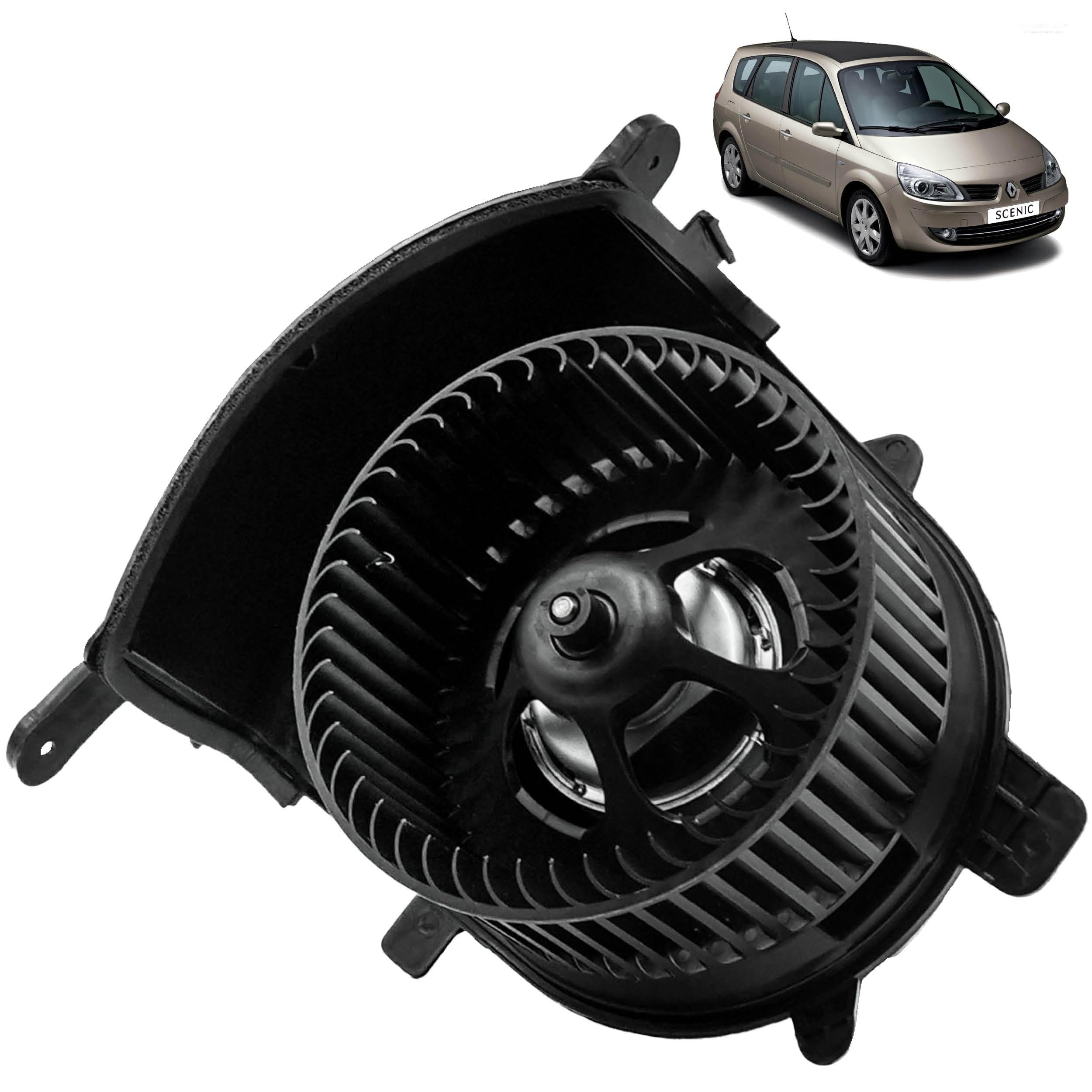 Ventilador aire acondicionado compatible para Scenic 2 y Grand Scenic 2 (2003-2010). Motor calefacción, ventilador, climatizador, soplador. 7701056598