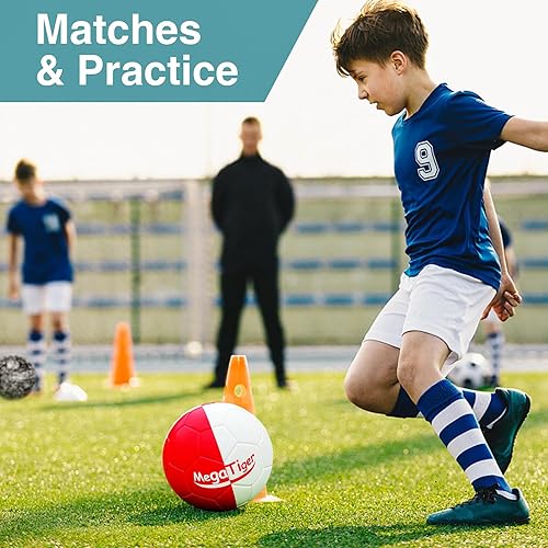 Miniatura 4 de Balón de fútbol Graffiti tamaño 5, piel sintética impermeable, pelota oficial de partido, con bomba y agujas