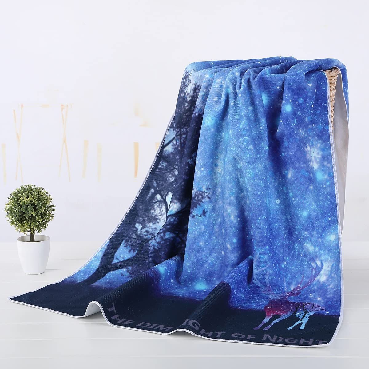 Microfiber Bath Beach Towel for Adults Print Soft Absorbing Breathable Summer Surf Robe Blanket (Color : A, Size : 75 * 150cm) (A 75 * 150cm)