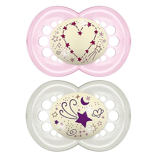 MAM Night Pacifiers (2 Count), MAM Pacifiers 6+ Months