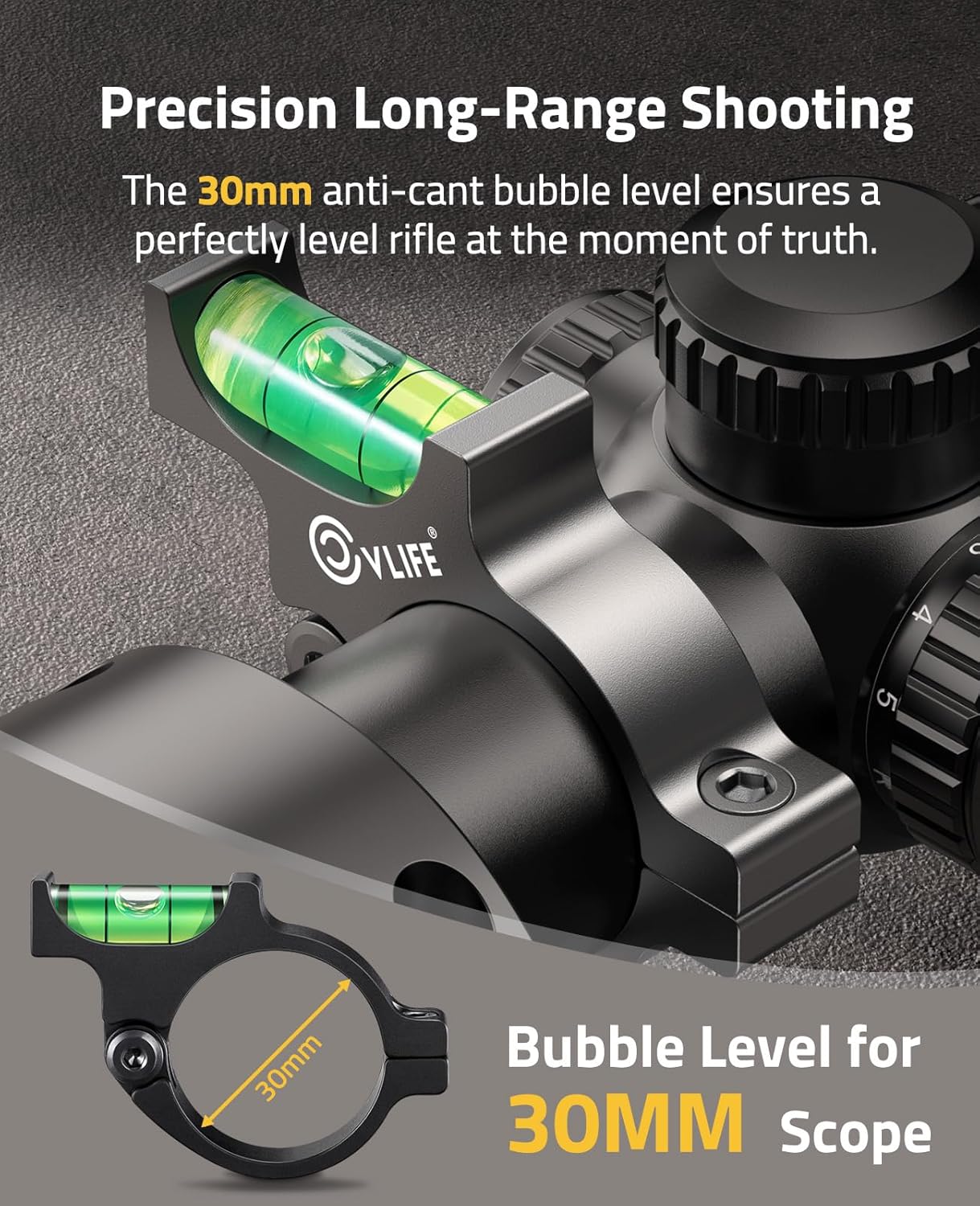 CVLIFE Green/Red Bore Sight Laser with 30mm/34mm Scope Leveling Kit with 64 Adapters Fits .17 to 12GA Calibers, Laser Bore Sight, 30mm/34mm Anti Cant Scope Level, Magnetic Bubble Level
