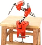 Table Vise, 2 8in, Rotate 360° Work Clamp, Clamp On Vise, Mechanical Tool, Bench Clamp, Orange