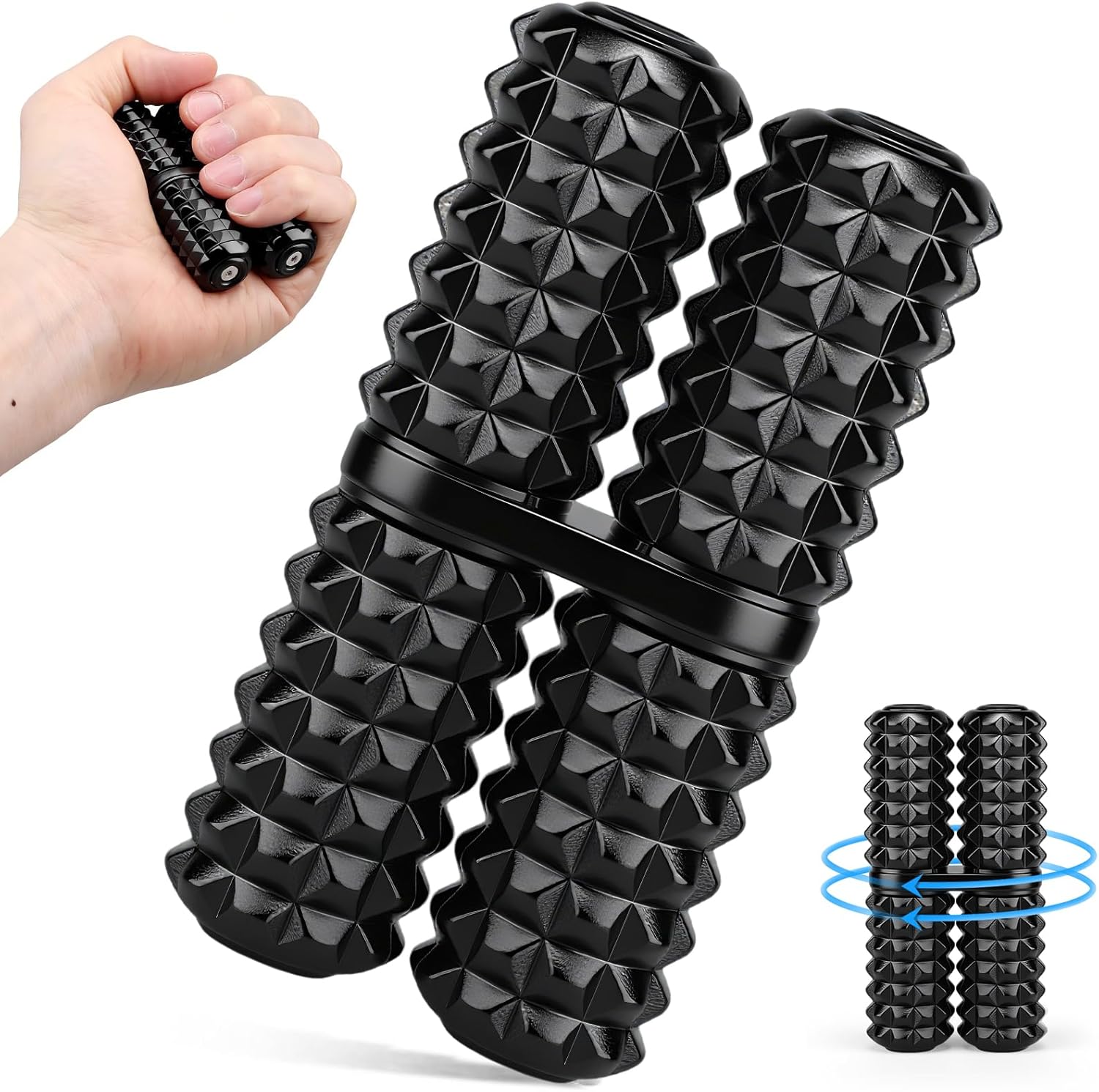 Handheld Fidget Toy, Metal Hand Roller Thumb-Press Massage Style Pain for Adult Relieve Stress Anxiety Tension, Office Travel Classroom, Novelty Gifts for Friends - Sliver