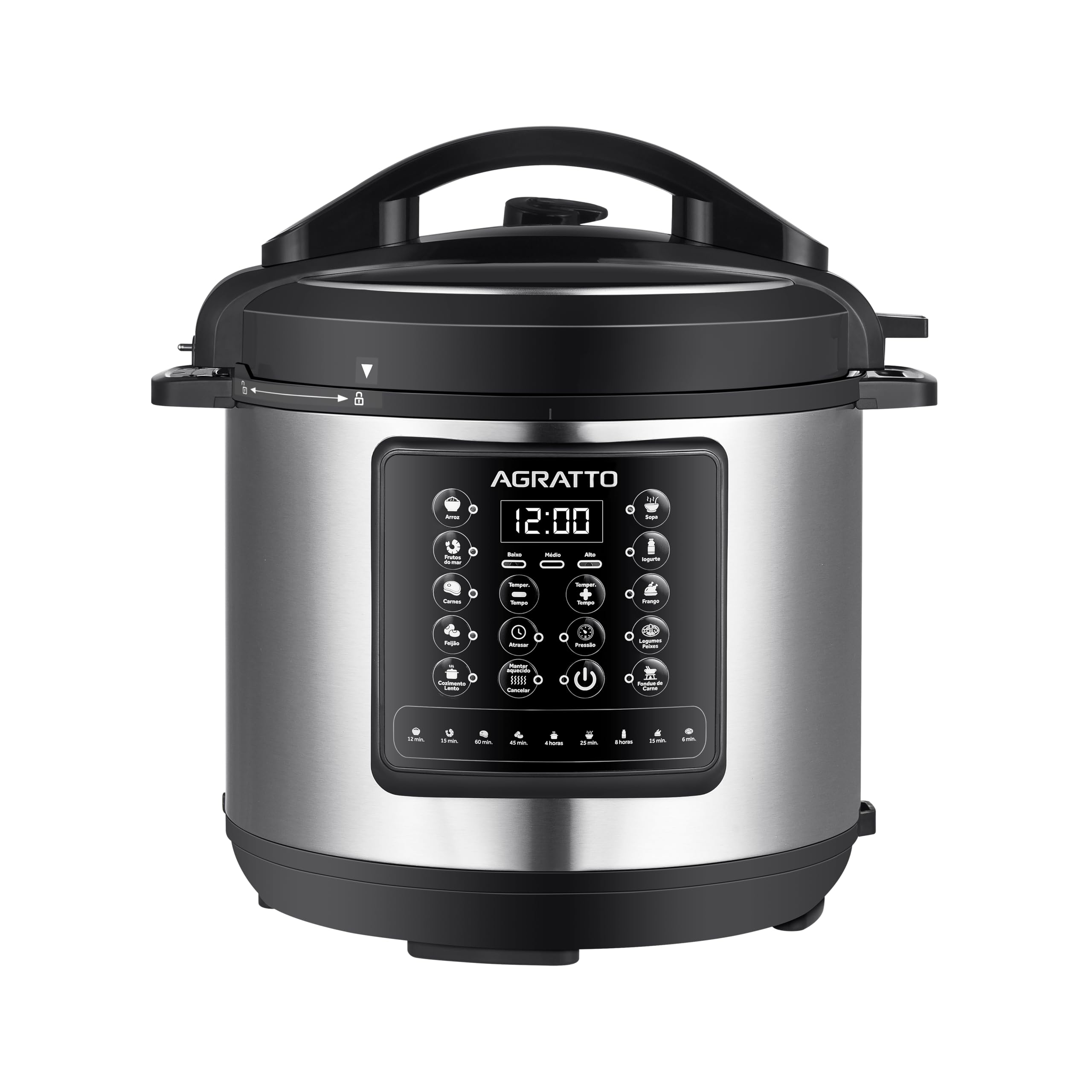 Agratto panela de pressão multifunçoes digital APPD01L-02 inox