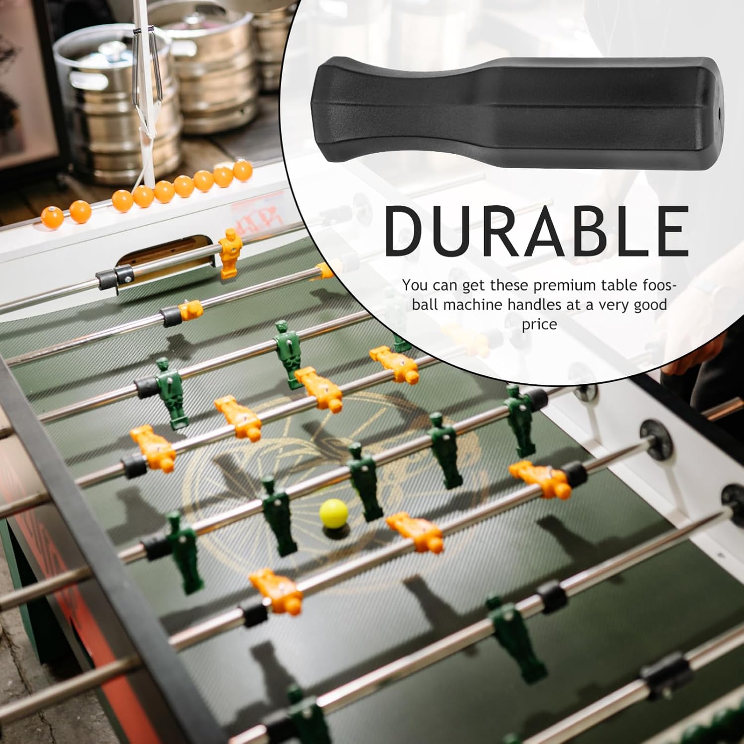 10pcs Replaceable Foosball Handles for Football Game Professional Table Soccer Handles Ergonomic Grip