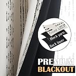 Jinchan 95% Rideaux de Boho noir 84 Inches Long pour Chambre Noir sur Beige Géométrique Imprimé Grommet Top Chambre Darkening Thermal Insulated Fenêtre Draps 2 Panneaux