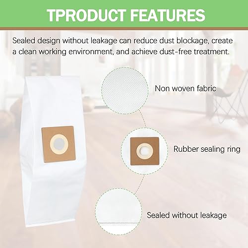 Miniatura 4 de Paquete de 10 bolsas de vacío HEPA tipo Y para Hoover WindTunnel vertical estilo Y, Z, aspiradoras, parte #4010100Y