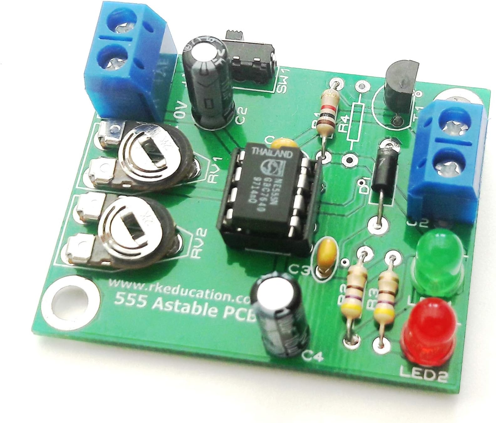 555 Astable Timer Project PCB Self Build Kit