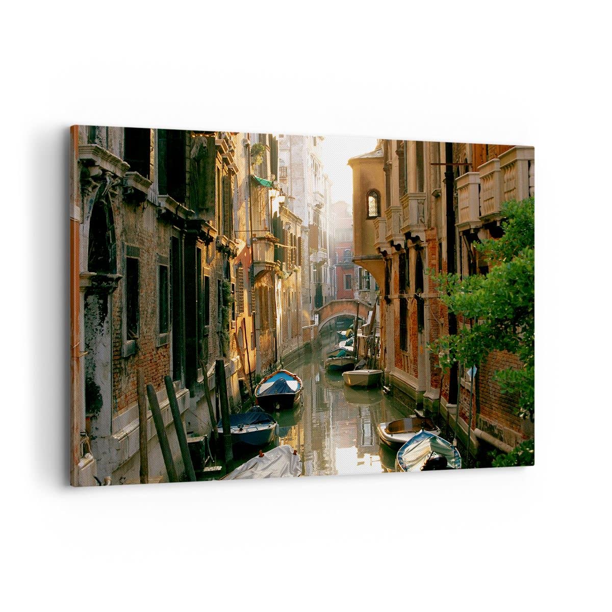 Impression sur Toile 70x100cm Tableaux Image Venise pont eau