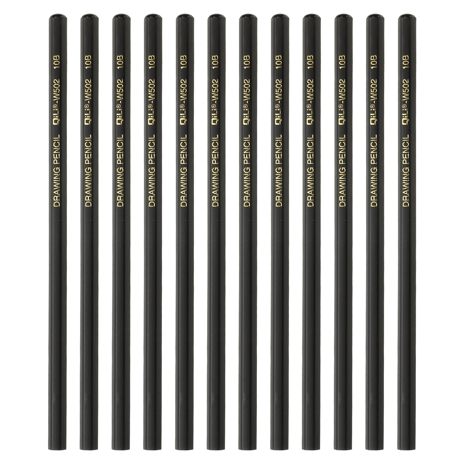 PATIKIL 12Pcs 10B Drawing Pencils for Sketching, Hexagonal Sketch Pencils for Drawing Writing Art Sketching Artists Beginners, Black