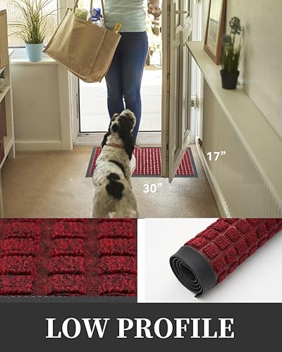 Miniatura 32 de MontVoo - Tapete para puerta de entrada exterior, exterior, interior, para entrada, tapete de bienvenida, tapete de entrada con parte trasera