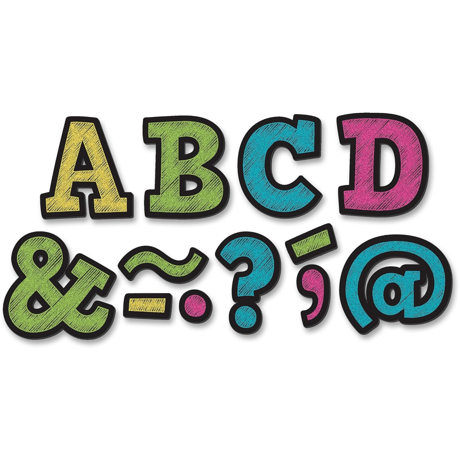 Teacher Created Resources Chalkboard Brights 2" Bold Block Magnetic Letters (TCR77190)