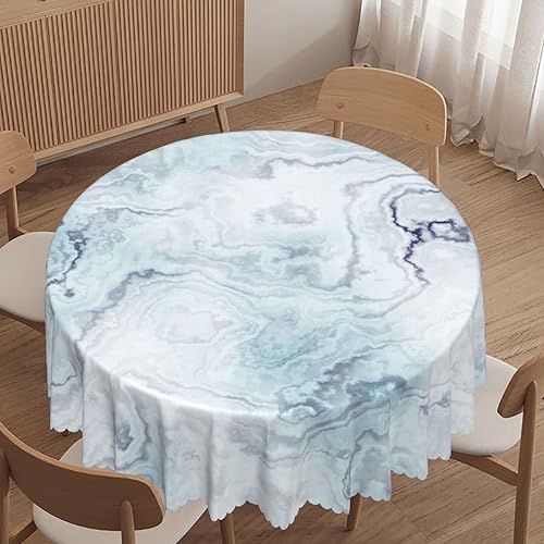 Vista 68 de Mantel redondo con patrón de fondo de mármol, a prueba de derrames, antiencogimiento, suave y resistente a las arrugas, mantel de tela decorativa