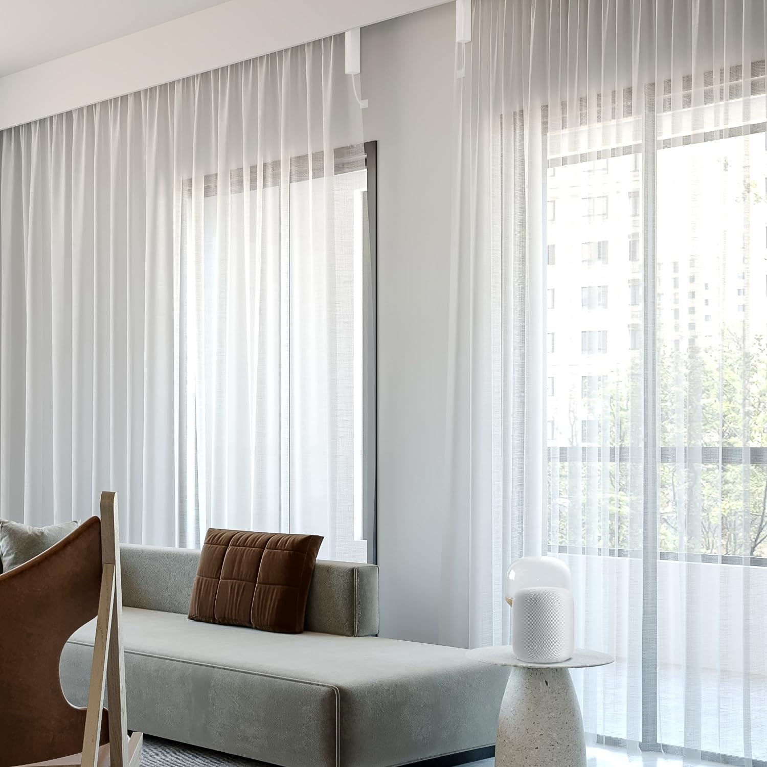 Motorizado Sheer Phantom Bli | Abridor de ventana eléctrico inteligente para HomeKit | Cortinas con cable duro y puertas correderas de armario | Diseño moderno Automat