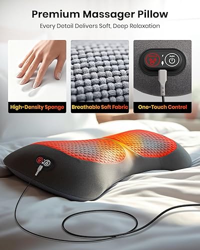 Miniatura 4 de Triple Fusion - Masajeador de espalda con estiramiento, vibración y calor, almohada lumbar eléctrica 3 en 1 para aliviar la tensión de la espalda