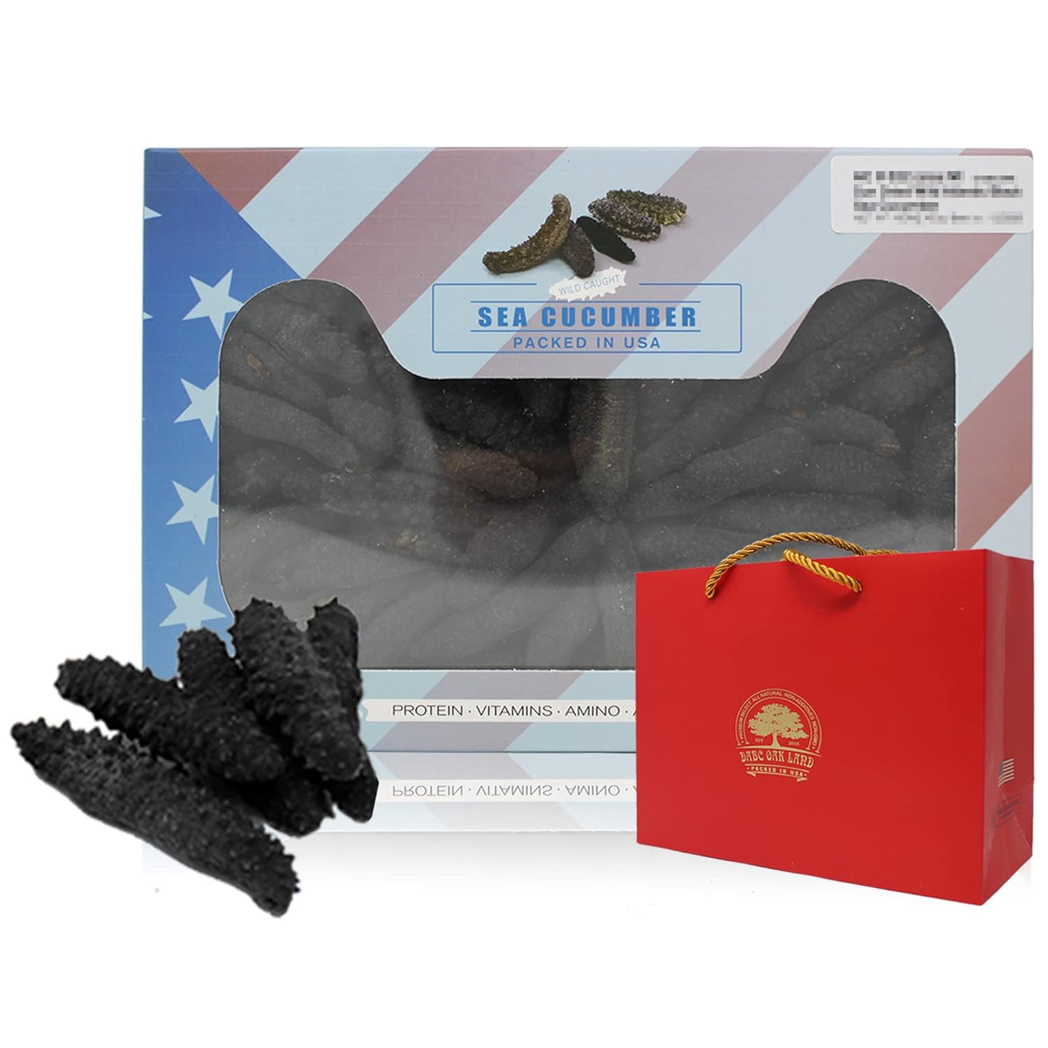 DOL Sea Cucumber Wild Caught,Sun Dried Atlantic Black Pin