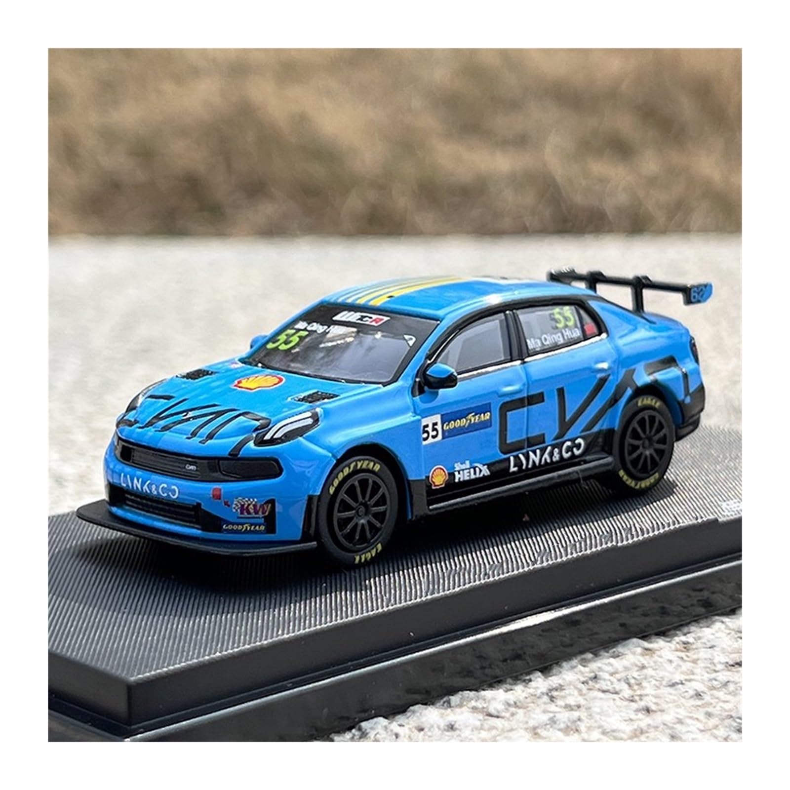 1 64 For Lynk & Co 03 TCR Muller Racing NO.55 Simulation Alloy Die-cast Model Scale Model Collection Gift Non-remote App Controlled Toys