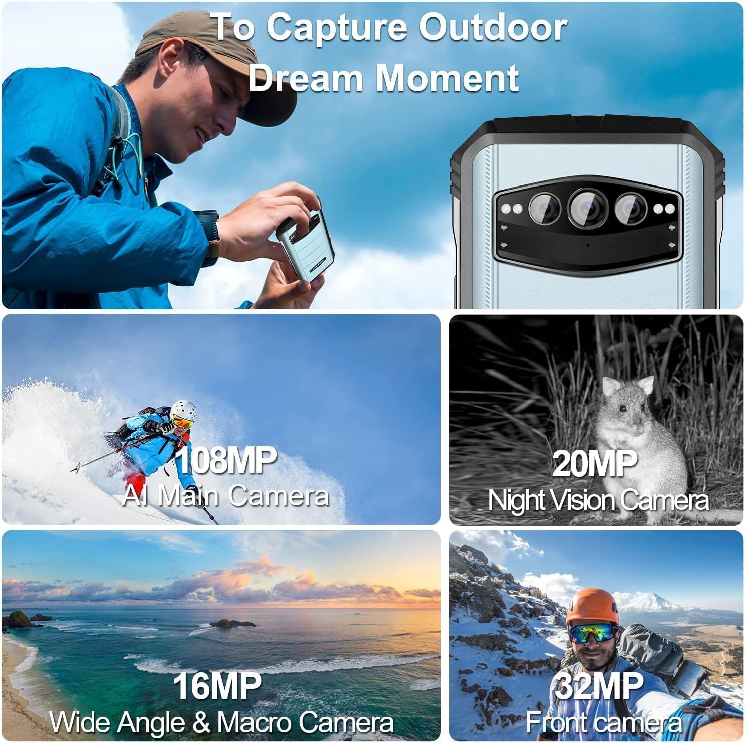 الأصلي - هاتف ذكي متين 2023 دوجي S100، 20GB + 256GB ثنائي 4G، ... - view 5