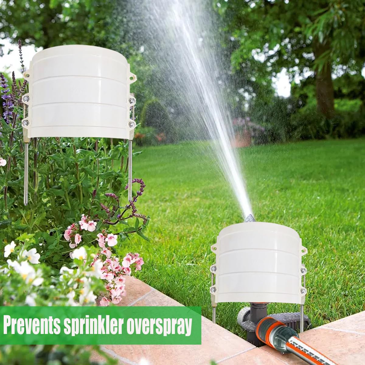 5 Pcs Sprinkler Guard, White Giant Yard Shield, Irrigation Splash Shield for sprinklers Blocker, Sprinkler Head Cover Guards for Lawns, Parks, Garden