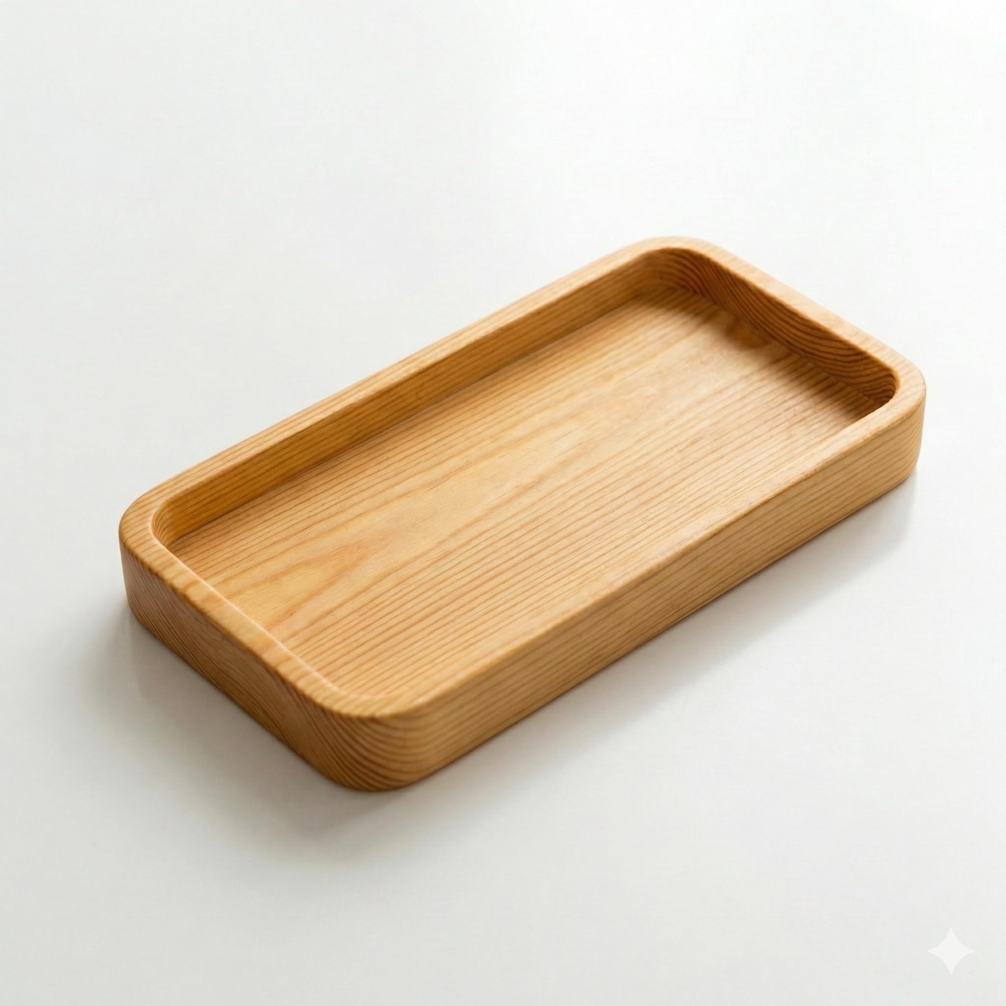 Wooden Valet Tray Organizer (8 x 4 Inch) – Solid Wood Catchall Tray for Keys, Wallet, Coins & Small Essentials – Minimalist Desk, Entryway & Nightstand Organizer-image-2