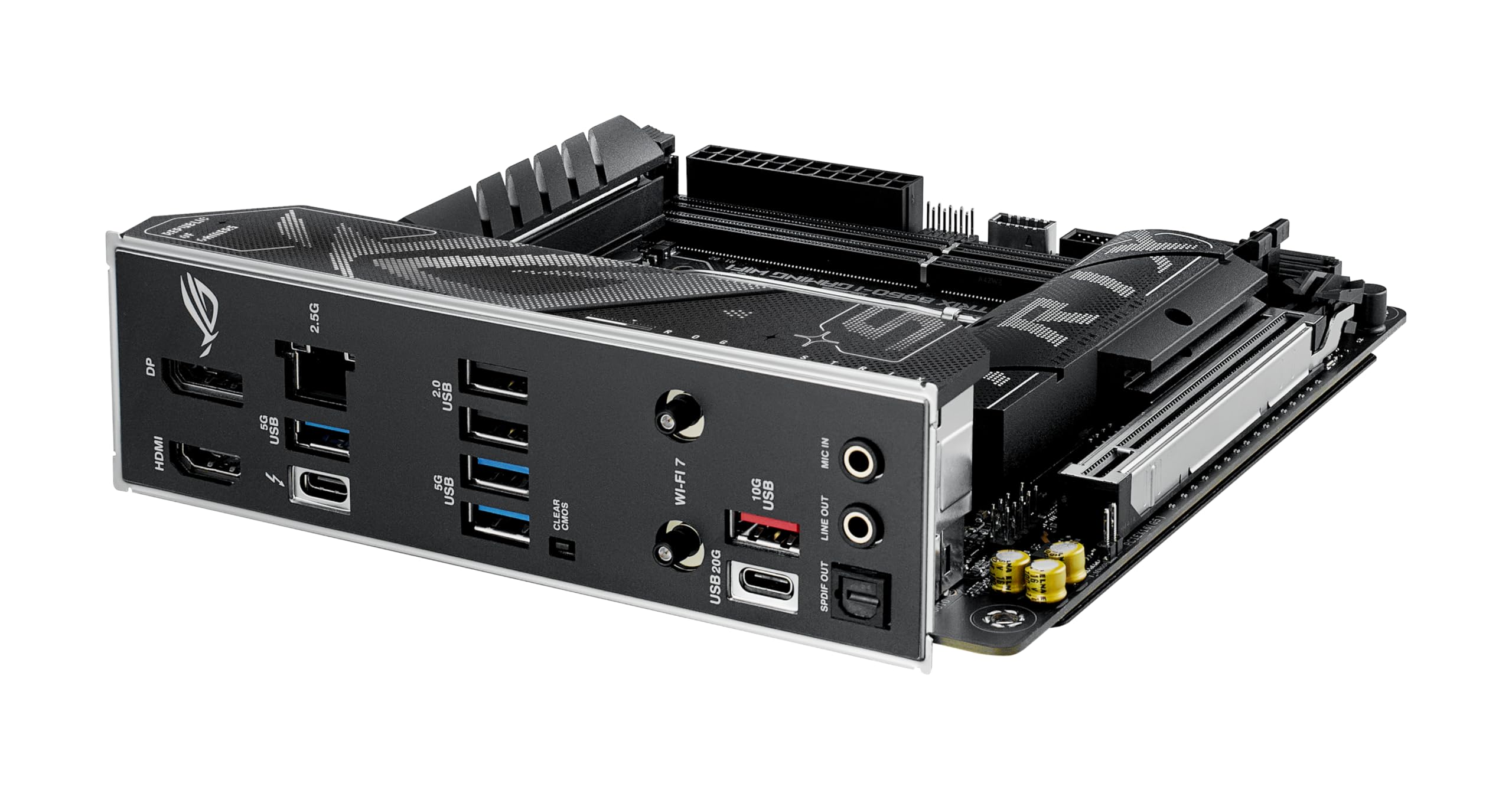 ASUS ROG Strix B760-I Gaming WiFi Mainboard Sockel Intel LGA 1700 (Intel B760, Mini ITX, DDR5 Speicher, WiFi 6E, PCIe 5.0, 2X PCIe 4.0 M.2, Aura Sync)