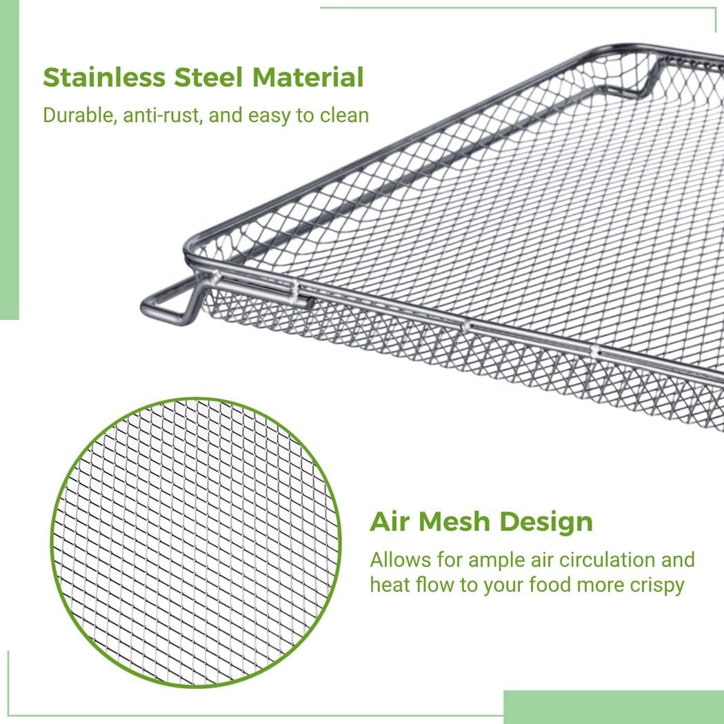 Foodi Dt251/Dt201 Air Fryer Replacement Basket, Stainless Steel Mesh Air Fryer Basket for Better Heat Control & Even Cooking