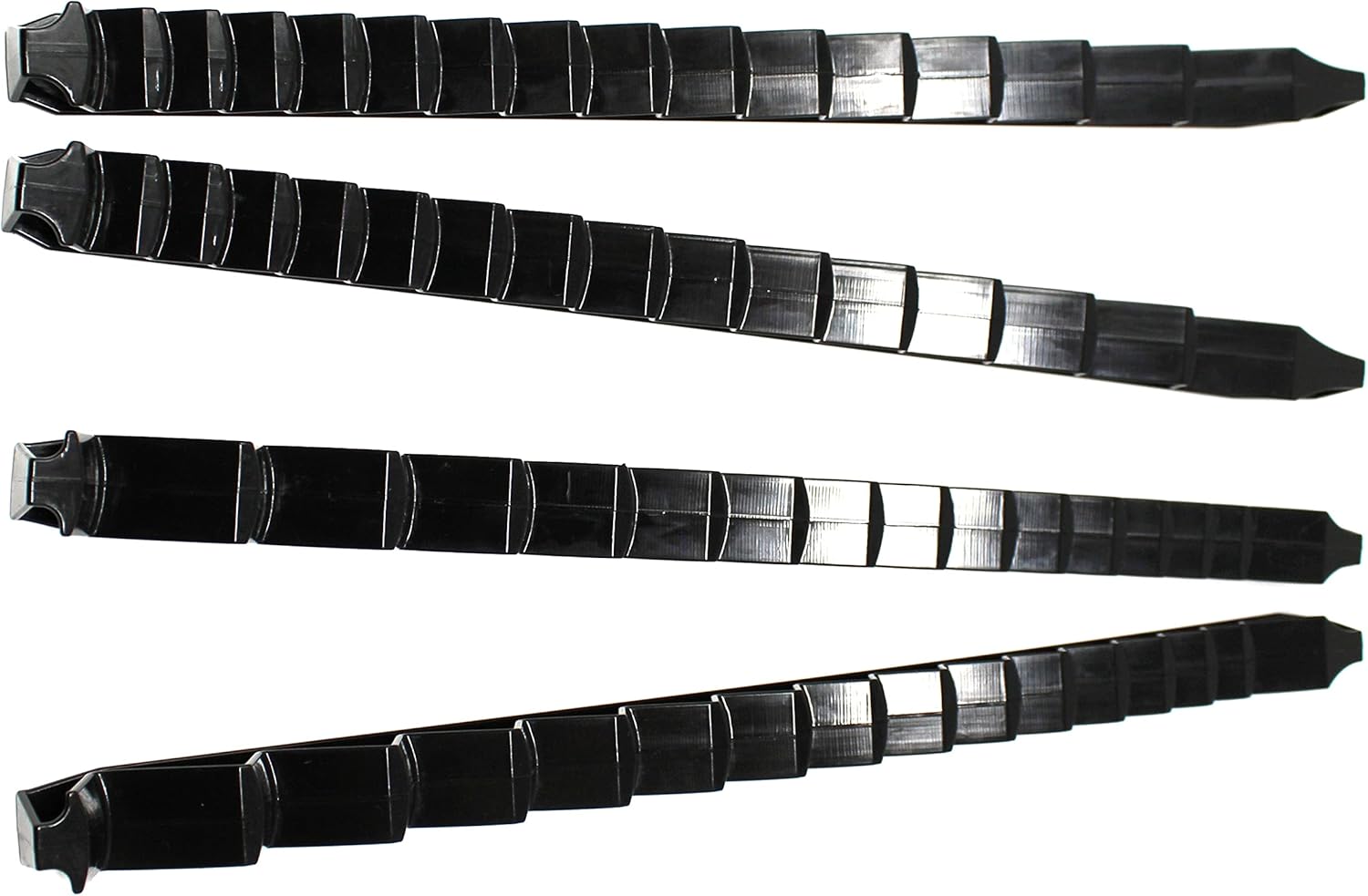 JSP Manufacturing Plastic Low Profile 30 Tool Wrench Organizer Rail 4-Piece Set - Multi-Colors (Black)