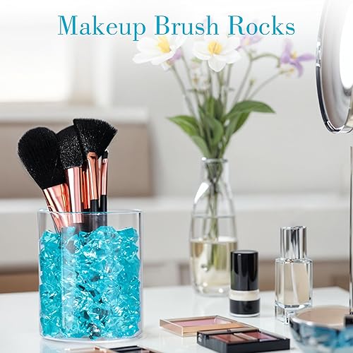 Miniatura 5 de DomeStar Rocas de hielo trituradas falsas, 150 unidades de diamantes falsos de plástico, cubos de hielo de acrílico transparente, cristales de