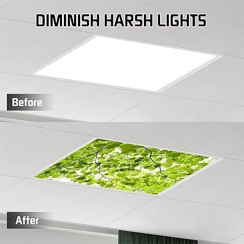 Miniatura 7 de 2 cubiertas de luz fluorescente para luces de techo, cubiertas magnéticas de luz de hojas de primavera con 10 imanes, filtros de luz fluorescentes