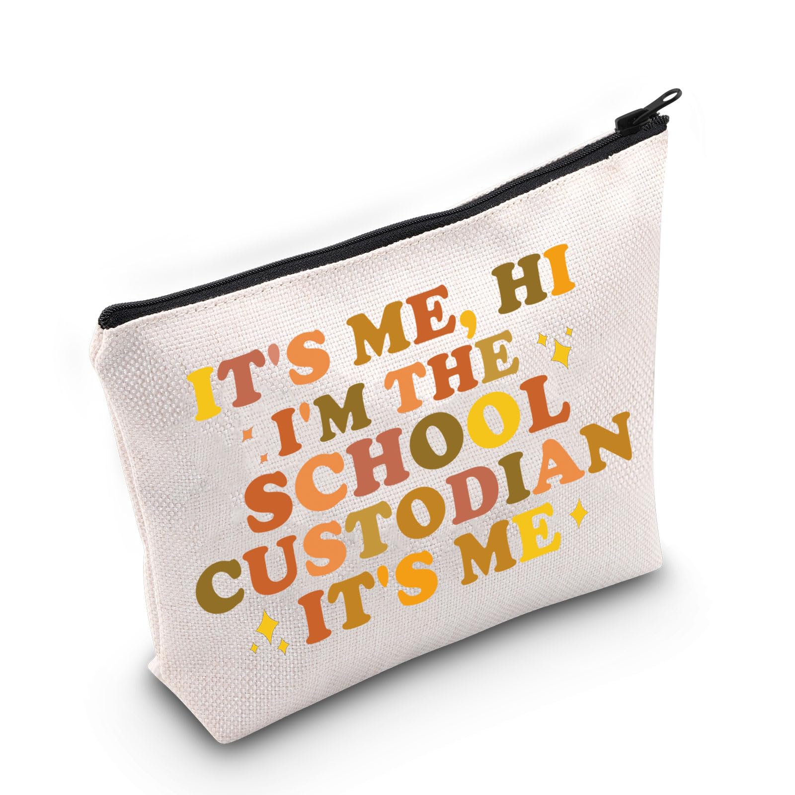 TSOTMO School Custodian Gift Janitor Gift School Custodian Makeup Bag Appreciation Gift for Custodian School Social Worker Gift (U.S Custodian)