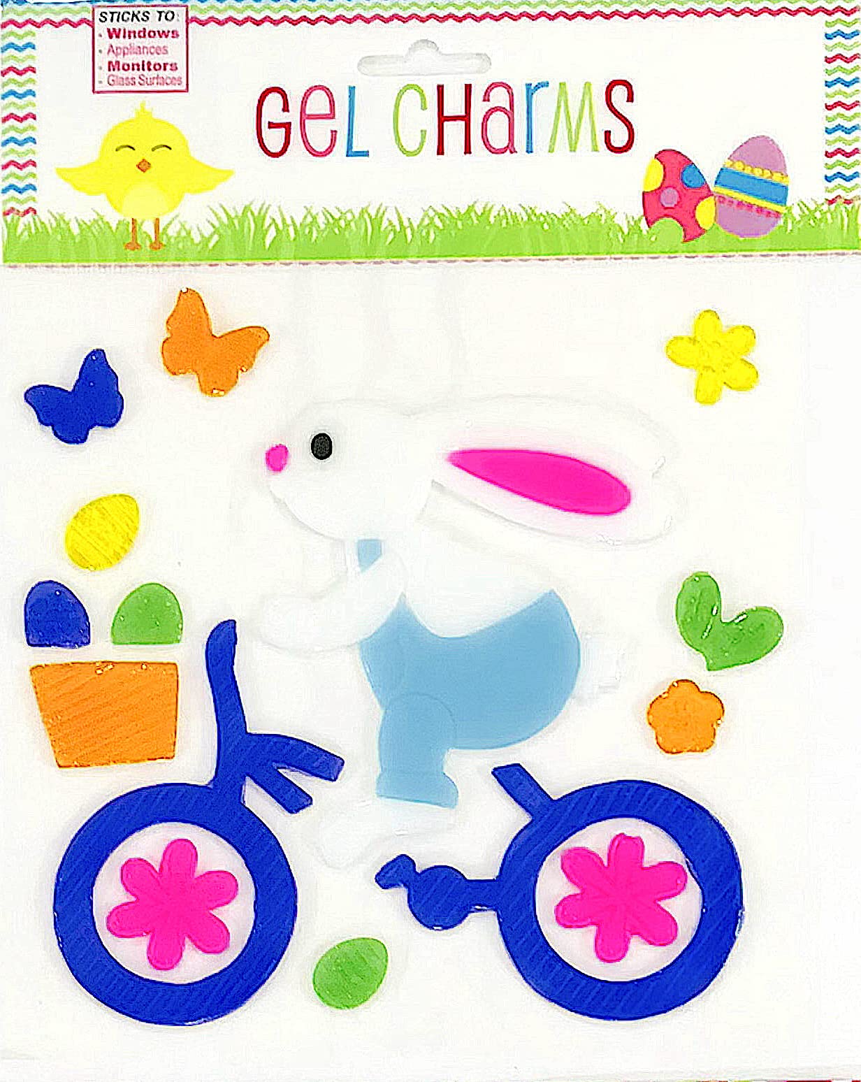 Autocollants Fenêtre Pâques En Gel - 4 Feuilles Avec Lapins, Œufs, Carottes - Décorations Amovibles Pour Enfants - Thème Printanier