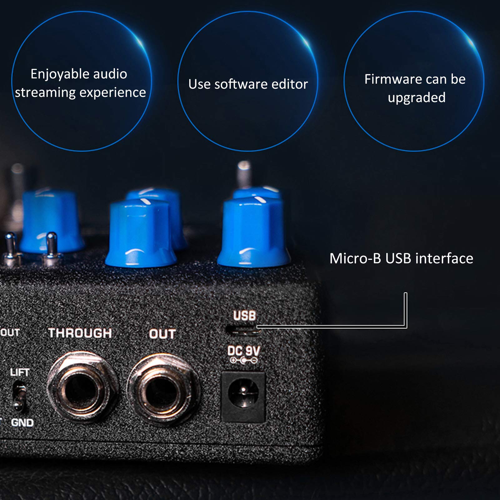 NUX NBP-5 Preamplificatore per Basso Effetto DI Box Pedale Metallico