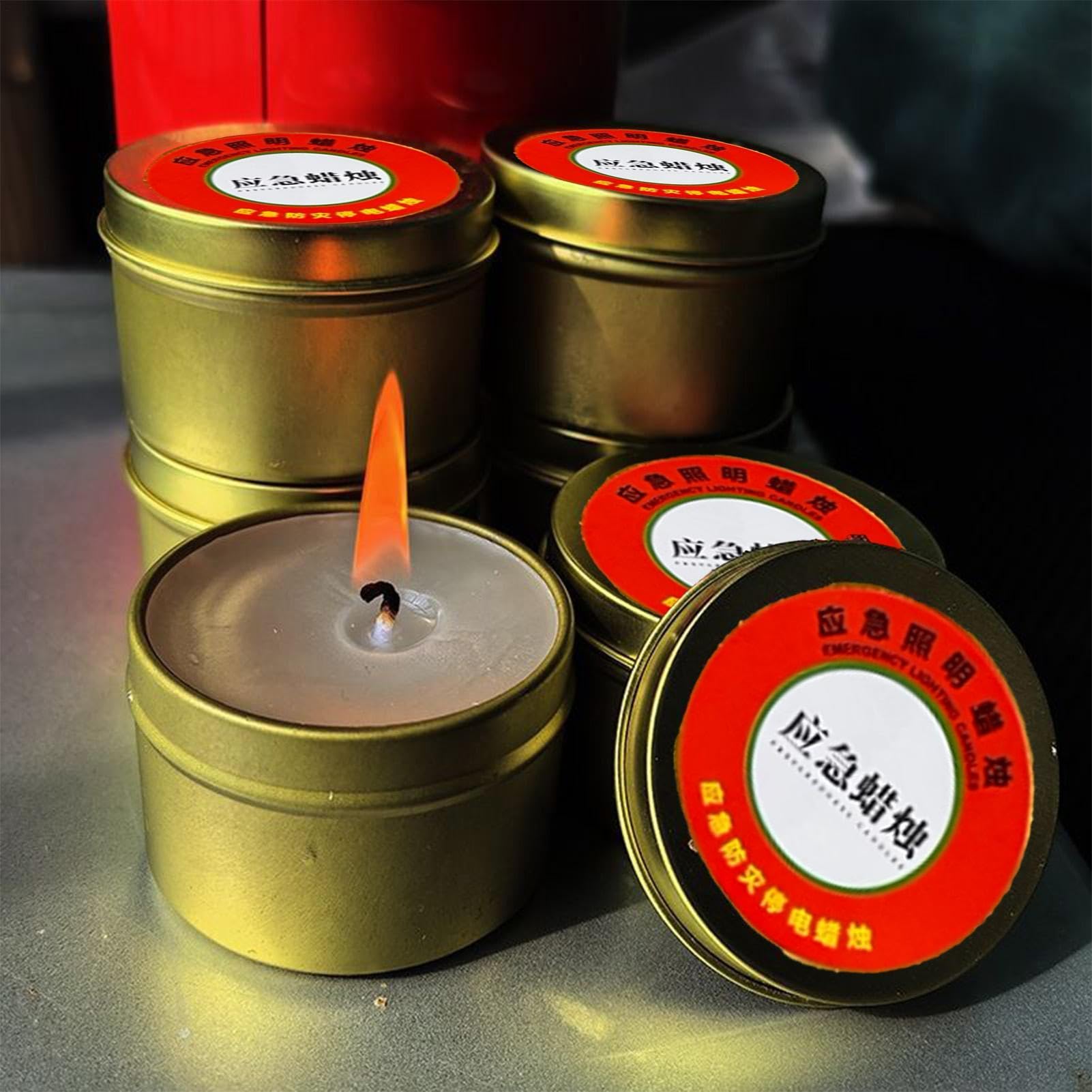 Velas De Supervivencia De 10 Piezas Con Vela De Emergencia De Largo Tiempo De Combustión Velas De Supervivencia Para Preparación Para Desastres Camping Tranquilidad