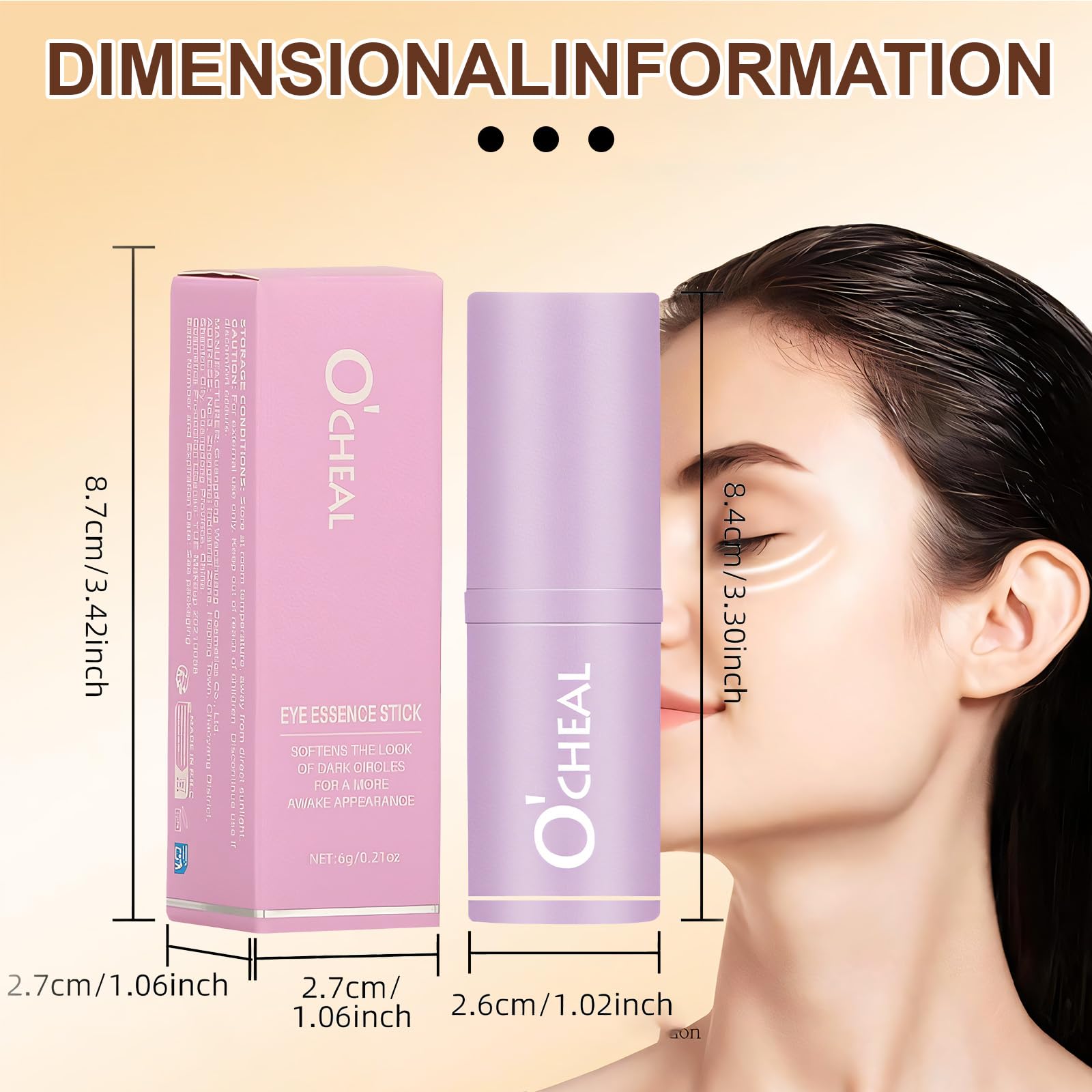 Multi Balsamo Viso e Occhi, Stick Idratante Anti-Rughe con Oli Naturali, Effetto Tensore per Contorno Occhi Fresco, Riduce Borse e Occhiaie, Attivo contro Rughe e Disidratazione