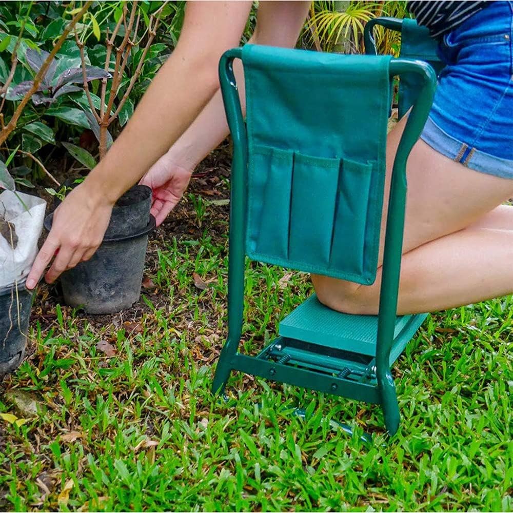 Gardening Work Seat DWNYSMUSC Garden Kneeler Seat,Folding Bench,with Tool Bags,Multi Purpose Stool Chair,for Gardening Enthusiasts Gifts