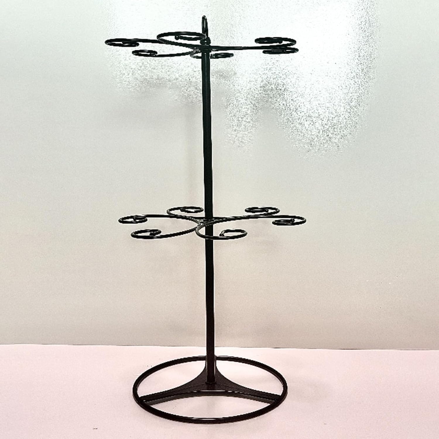 Durability 2 Levels Cup Organizers Ideal for Coffee Mugs and in Compactly Square Winery Glass Rack