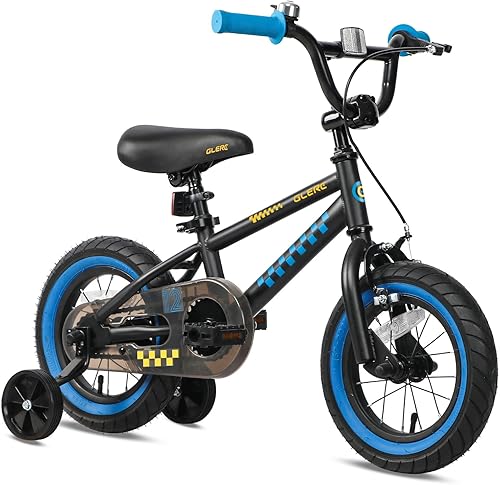 Bicicleta infantil para niños de 2 a 10 años de edad, bicicletas para niños de 12 a 18 pulgadas estilo BMX con ruedas de entrenamiento, bicicleta