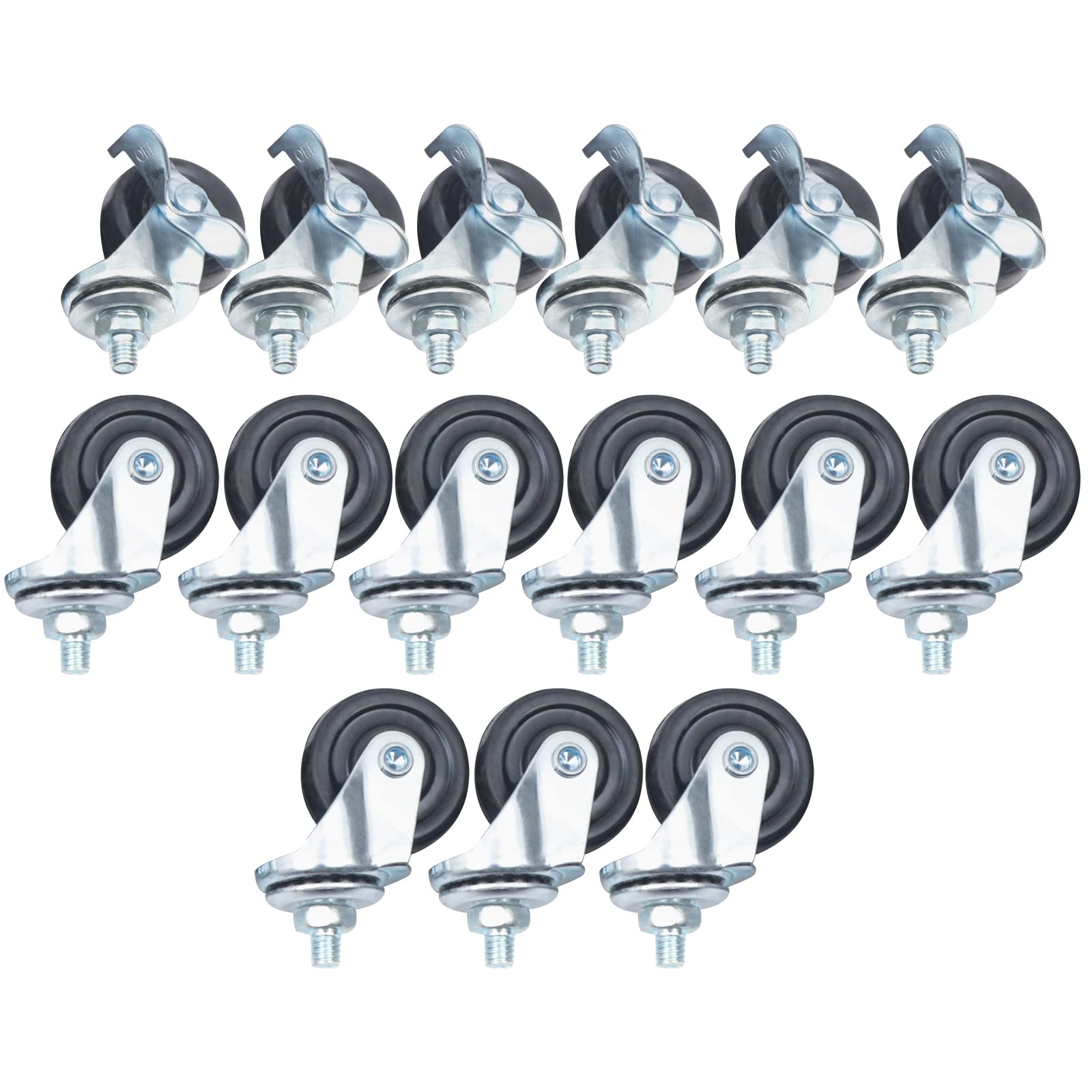 ARPITUYN Plant Caddy with Wheels, 3 Pack Black Heavy Duty Plant Stand with 360° Universal Wheels, Plant Pot Pallet Dolly Caster Round Rolling Plant Pot Tray to Carry Potted Flower Pot