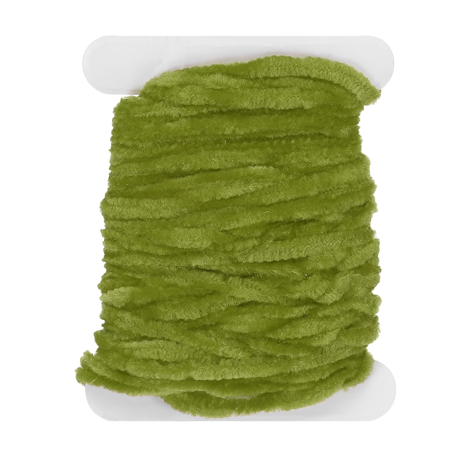 YELARXI Chenille Fly Tying Thread, Fly Tying Materials Rayon Chenille Line Flies Thread Supplies 5M & Olive - Fitting for Making Flies Patterns Fishing Hook Jig Fishing Accessories