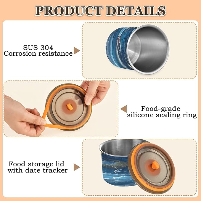 Almacenador de Alimentos ALAZA Dragon Blue Boat 30oz Acero Inoxidable miniatura 6