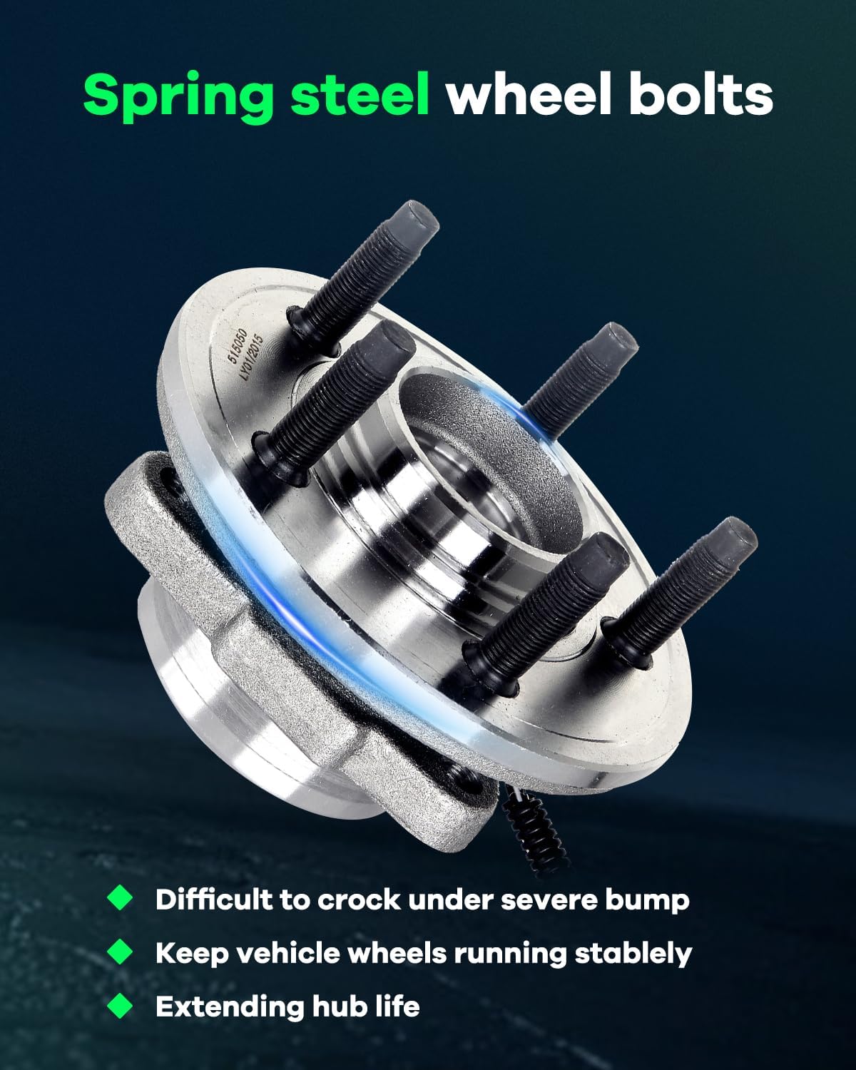 SCITOO 2x Front Wheel Hub and Bearing Assembly 2002-2005 for Ford Explorer,2003-2005 for Lincoln Aviator,2002-2005 for Mercury Mountaineer,W/ABS 5-Lug 515050