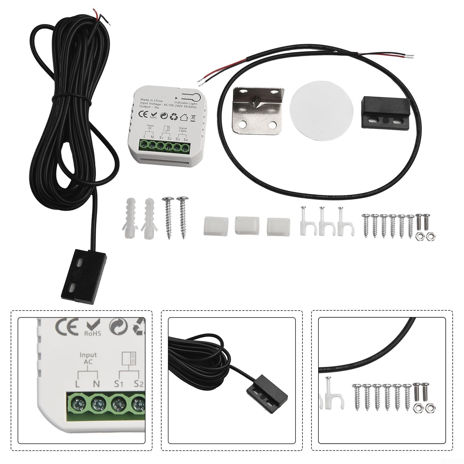 para TUYA para ZIGBEE - Abridor de puerta de garaje inteligente, sensor de puerta de garaje, control remoto