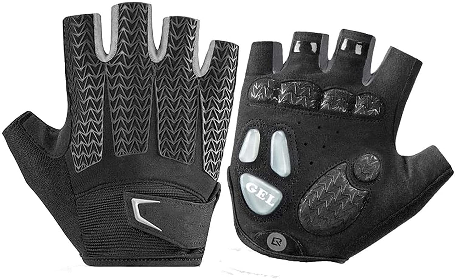 Guanti da Ciclismo Mezze Guanti Sportivi Guanti Ciclisti Guanti Bici in Bicicletta for Uomini Donne con cuscine (Color : Gray, Size : A(S))